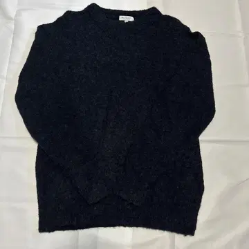 새상품급 BEAUTY&YOUTH 알파카 링얀 크루넥 니트 네이비 L