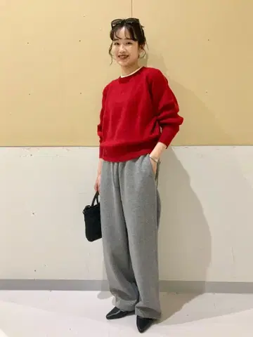 유니클로 스무스 코튼 크루넥 스웨터