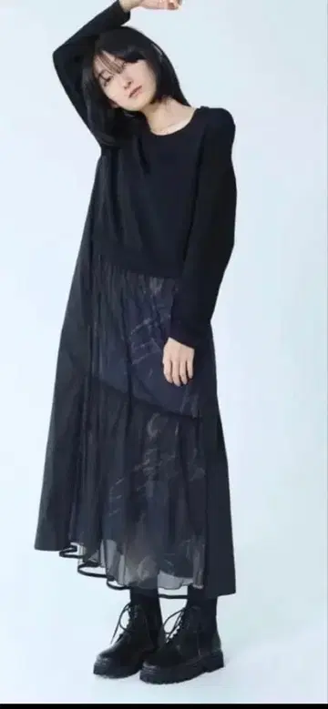 택 포함 새상품 LASUD 시어 레이어드 원피스 야마다야