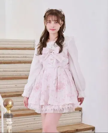 리즈리사 LIZLISA 주얼리 패턴 셋업 핑크