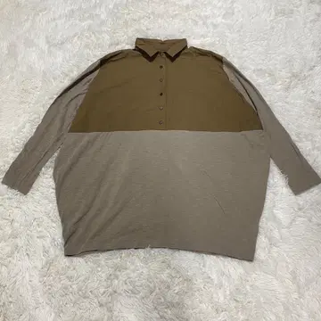 GIANNI LO GIUDICE 여성용 긴팔 피케 셔츠 L 바이컬러