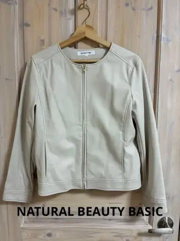NATURAL BEAUTY BASIC 노카라 자켓 L 베이지