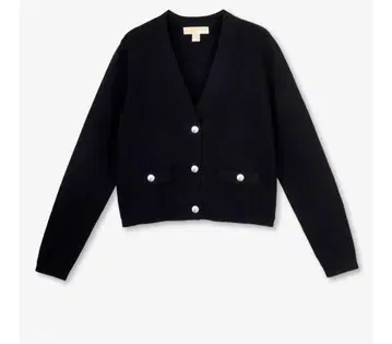 MICHAEL 블랙 V넥 가디건