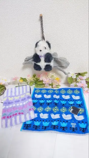 팬더 봉제 인형 포함 타월 세트