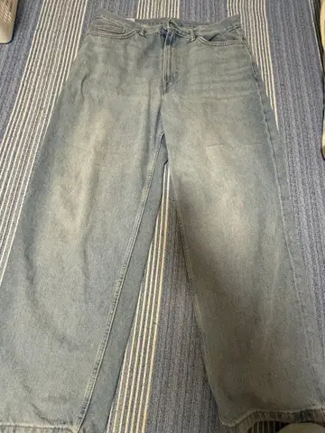 배기 데님 팬츠 라이트 블루