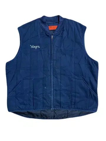 구제 의류 RED KAP 자수 워크 베스트 XXL 네이비 1 빈티지