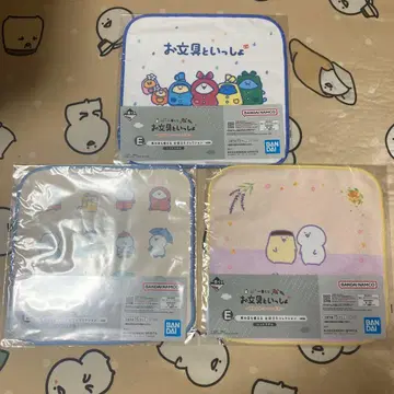 BANDAI 캐릭터 타월 오문구토잇쇼 제일복권 3장 세트