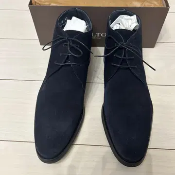 HILTON 네이비 스웨이드 처카 부츠 42