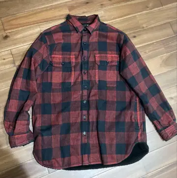 MINEDENIME 마인 데님 자켓 플란넬 셔츠 사이즈 3 보아 안감