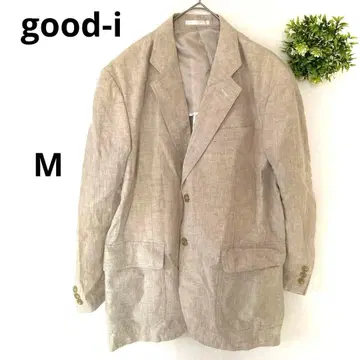 굿아이 테일러드 자켓 비즈니스 린넨 베이지 스킨 컬러 M 봄/여름
