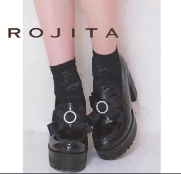 ROJITA 비쥬 리본 로퍼 블랙 로지타