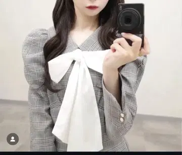 dazzlin 다즐린 벌룬 체크 미니 원피스