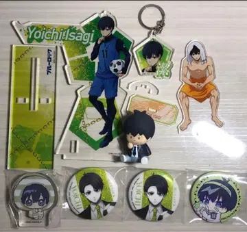 이사기 요이치 블루 록 아크릴 스탠드 캔뱃지 SD 인형 묶음 판매 세트