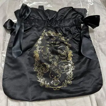 메종 드 플뢰르 산리오 캐릭터즈 더블 리본 토트 블랙