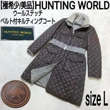 [ 극레어/새상품급 ] 헌팅 월드 퀼팅 코트 울 스티치