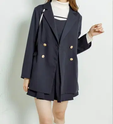 올리브 데 올리브 롱 테일러드 자켓