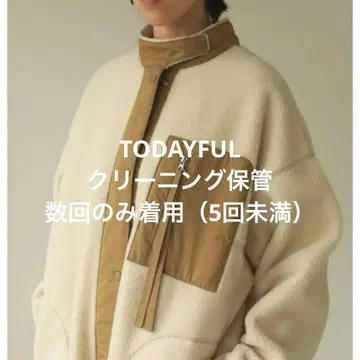 투데이풀 아이보리 보아 롱 코트 38