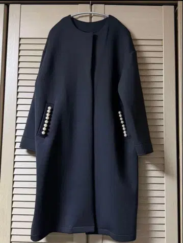 노카라 본딩 펄 코트 포멀