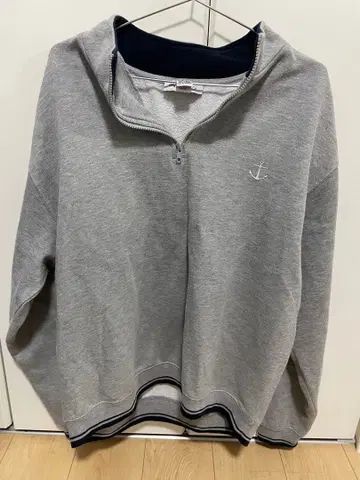 그레이 집업 맨투맨