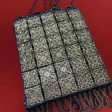 비즈 장식 숄더백 골드