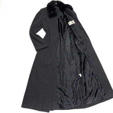 Ave Anjerina 울 70% 퍼 옷깃 롱 코트 2way 방한