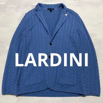 이탈리아제 LARDINI 2B 테일러드 케이블 니트 자켓