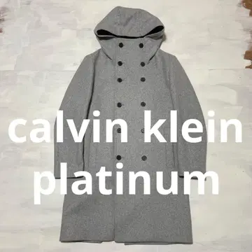 새상품급 고급 calvin klein 슈퍼 110's 멜톤 후드 코트