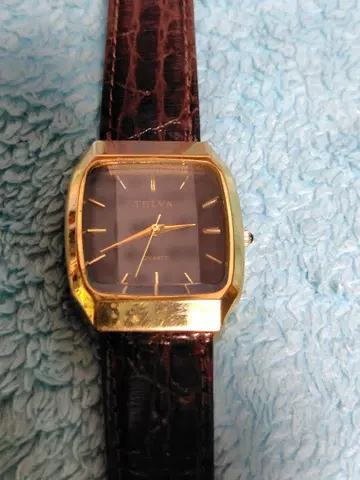 TELVA 쿼츠 손목시계 골드 케이스