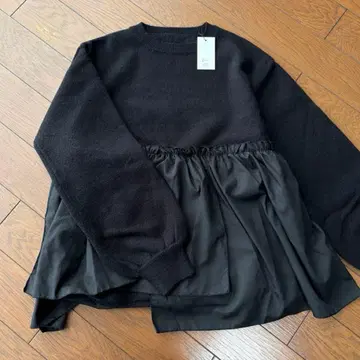 [택 포함 새상품] Lumier 페플럼 니트 블랙 프리 뤼미에