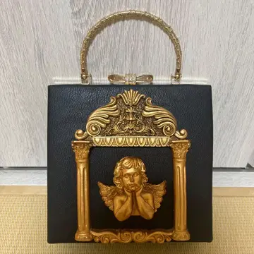 블랙 파티 백 골드 컬러 장식