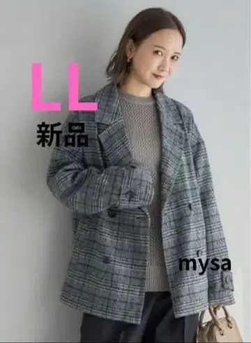 새상품 LL 사이즈 체크 무늬 테일러드 자켓 mysa 다나카 리나