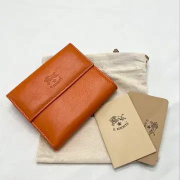 [ 미사용 새상품 ] 일비종떼 접이식 지갑 오렌지 ( 라이트 브라운 )