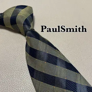 폴스미스 넥타이 스트라이프 네이비 비즈니스 수트 실크