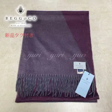 [ 994 ] 새상품 베그앤코 대형 캐시미어 100 스톨 머플러 보라색