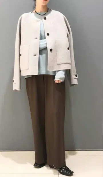 [ 새상품급 ] 띠어리 럭스 압축 울 워셔블 와이드 팬츠