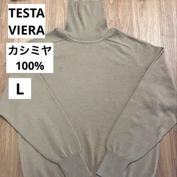 새상품급 캐시미어 100% 터틀 니트 스웨터 베이지