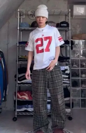 카츠키군 착용 JADED LONDON 체크 팬츠 w26