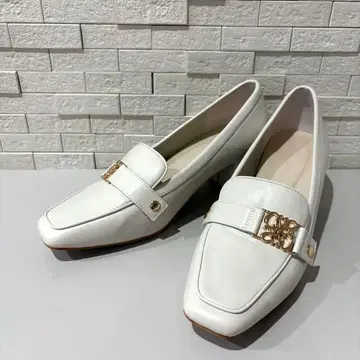 컨디션 최상 RANDA 모노그램 로퍼 신발 아이보리 LL 사이즈