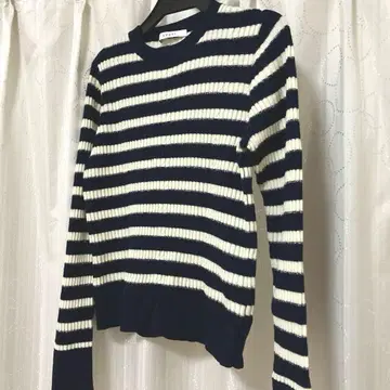 ANAYI 니트 사이즈 36 네이비 화이트 스트라이프 보더