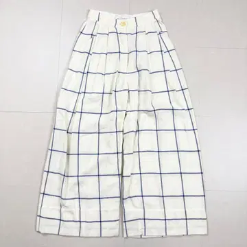 MR.LARKIN 체크 와이드 팬츠 코튼 C947