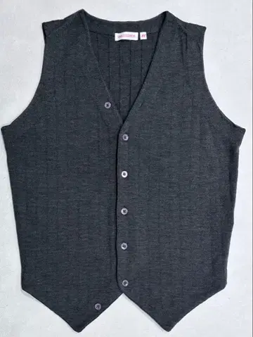 드레스트리아 니트 베스트 베스트 44 차콜 그레이 리브 니트