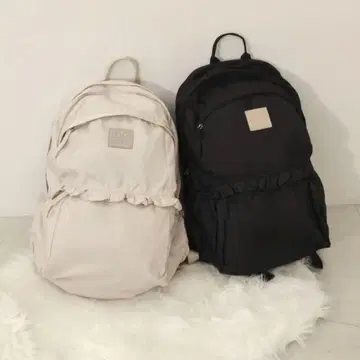 [ 미개봉 새상품 ] mellowneon 메로우 네온 베이지 프릴 백팩