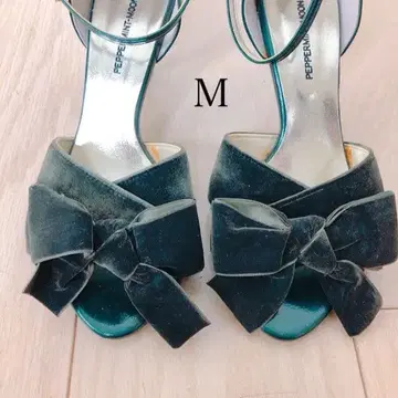 PEPPERMINT MOON 다크 그린 하이힐 M