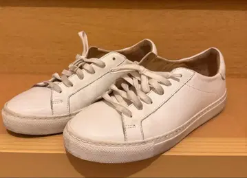 theory luxe 화이트 가죽 스니커즈