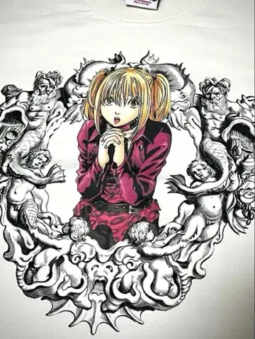 데스노트 미사 빈티지 렘 애니메이션 화이트 XL 사이즈 셔츠