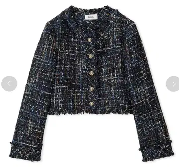 snidel 트위드 자켓 네이비