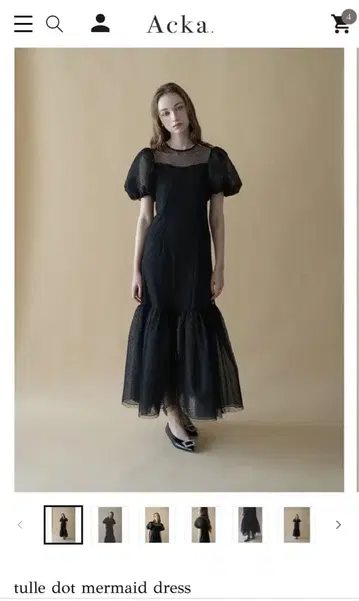 acka. tulle dot mermaid dress