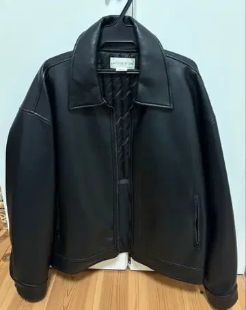 LAFUDGE STORE 인조 가죽 집업 자켓