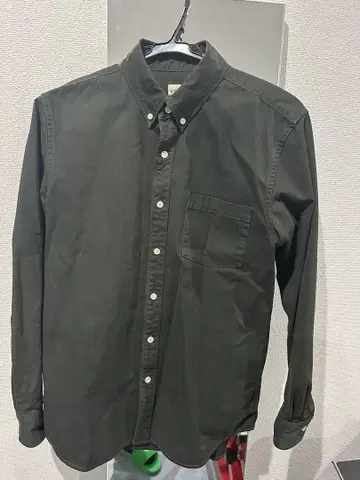 론 헤르만 다크 그린 버튼 다운 셔츠