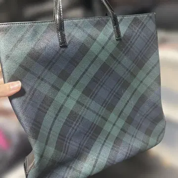 랄프 로렌 토트백 블랙워치 PVC 에나멜